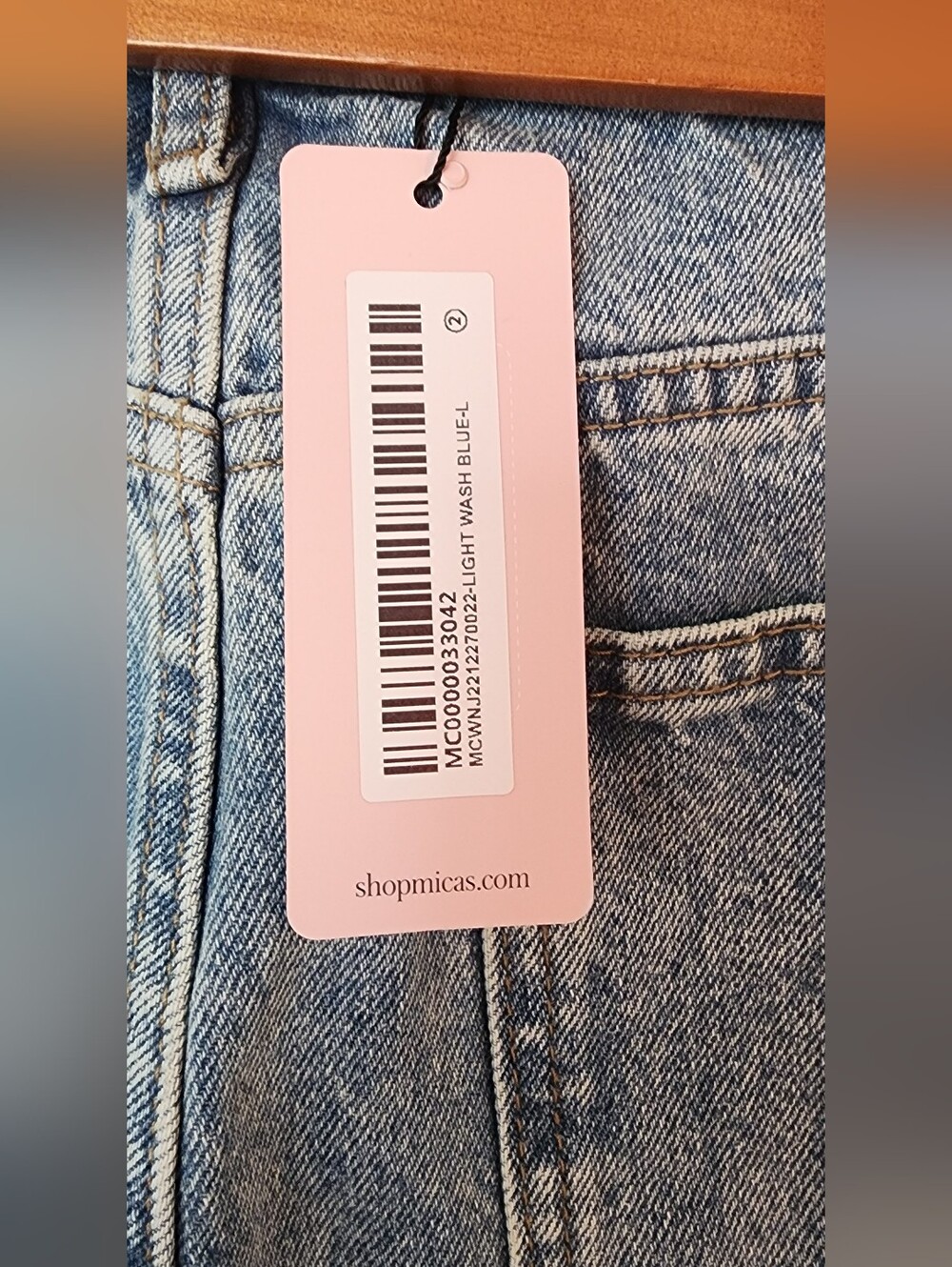MICAS Women's High-Rise Straight Leg Jeans in Light Blue Wash Sz L 8-10 - Picture 10 of 14